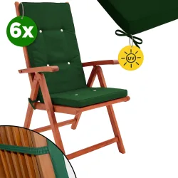Stuhlauflage 6er-Set Grün für Hochlehner Vanamo