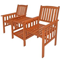 Gartenbank Akazienholz mit Tisch 164x63x91cm