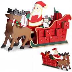 Adventskalender Schlitten Holz