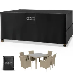 Abdeckplane Sitzgruppe Anthrazit 200x160x74cm 9100mm Wassersäule