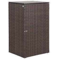 Polyrattan Mülltonnenbox Braun 115x65x80cm