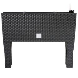 Hochbeet Polyrattanoptik Anthrazit 60x25x46cm Bewässerungssystem