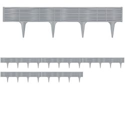 Beeteinfassung 4er-Set Grau 15,6m