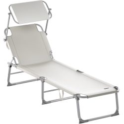 Gartenliege Hawaii Beige Alu 190x60x30cm