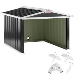 Mähroboter Garage Anthrazit Metall 86x100x63cm