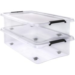 Aufbewahrungsbox 2er-Set Transparent 60x40x17cm 30L stapelbar