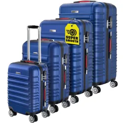 Hartschalenkoffer Set 4tlg Rollen 360º Blau ABS