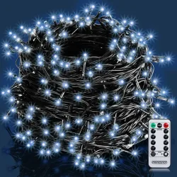 Lichterkette Weihnachten Kaltweiß 20m Fernbedienung