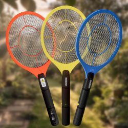 Elektrische Fliegenklatsche 3er-Set Bunt