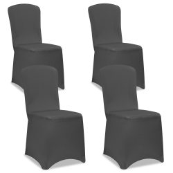 Stuhlhusse 4er-Set Anthrazit OEKO-TEX®
