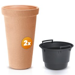 Blumentopf 2er-Set Terrakotta 63x40cm