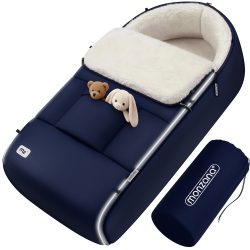 Babyfußsack Marine gefüttert Kinderwagen geeignet