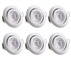 LED Einbauleuchte Krog 6er-Set Weiß