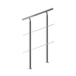Treppengeländer Edelstahl 80cm 2 Streben