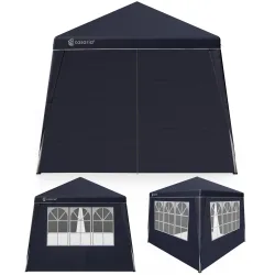 Faltpavillon Capri Anthrazit 3x3m inkl 4 Seitenwänden UV-Schutz 50+