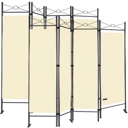 Paravent Lucca 2er-Set Creme 180x163cm
