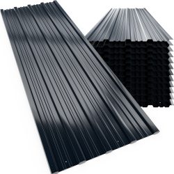Trapezblech 24er-Set Anthrazit 129x46cm vorgebohrt