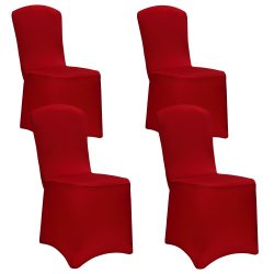 Stuhlhusse 4er-Set Bordeaux OEKO-TEX®
