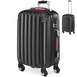 Hartschalenkoffer Rollen 360º Handgepäck Schwarz ABS