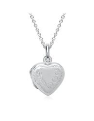 Medaillon aus 925er Silber mit Muster – Für Erinnerungen - Halsketten und Anhänger
