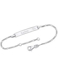 925 Silberarmband mit Herz & Gravur - Armschmuck und Armbänder