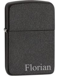 Zippo-Feuerzeug Black Crackle - mit gratis Gravur - Zippo Feuerzeuge