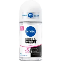 Nivea Black & White Invisible Clear Anti-Transpirant Roll-on 50ML