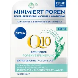 Nivea Q10 Anti-Falten Porenverfeinerung Extra Leichte Tagespflege LSF15 50ML - Abverkauf