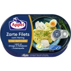 Appel zarte Heringsfilets in Eier-Senf-Creme 200G