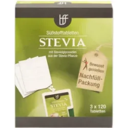 BFF Stevia Tabletten Nachfüll-Packung 3x 120 Stück