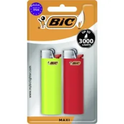 BIC J26 Maxi Feuerzeug kindergesichert sortiert 2ST