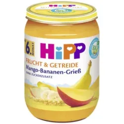 Hipp Bio Mango-Bananen-Grieß ohne Zuckerzusatz ab 6.Monat 190G