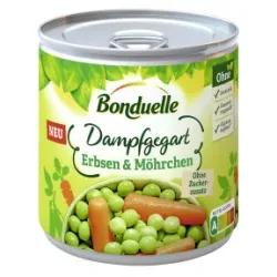 Bonduelle Erbsen mit Möhrchen dampfgegart 305G