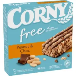 Corny Free Peanut & Choc 6ST 120G