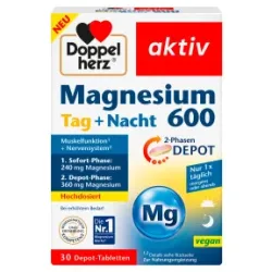 Doppelherz Magnesium 600 Tag + Nacht 2 Phasen-Depot 30ST