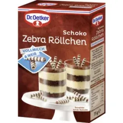 Dr.Oetker Schoko Zebra Röllchen 75G