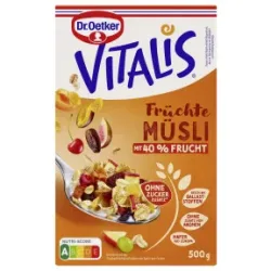 Dr.Oetker Vitalis Früchtemüsli ohne Zuckerzusatz 500G