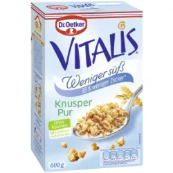 Dr.Oetker Vitalis Knusper pur 30% weniger Zucker 600G