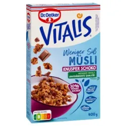 Dr.Oetker Vitalis Knusper Schoko Müsli weniger süß 400G