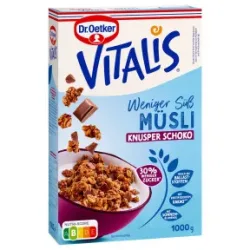 Dr.Oetker Vitalis Knuspermüsli Schoko weniger süß 1KG