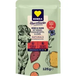 EDEKA Naturals Dog Rind und Huhn mit Süßkartoffeln,Mango und Leinöl 125g 125.000