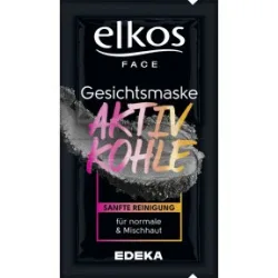Elkos Gesichtsmaske Aktivkohle 2x 8ML  - Abverkauf