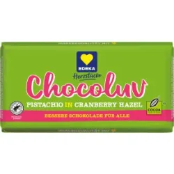 EDEKA Herzstücke Chocoluv Pistazie Cranberry Haselnuss Weiß 15G
