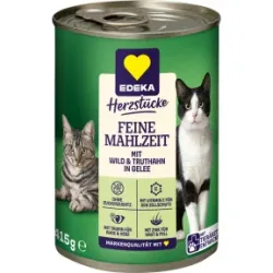 EDEKA Herzstücke Feine Mahlzeit Wild und Truthahn in Gelee 415G