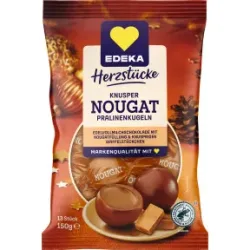 EDEKA Herzstücke Knusper Nougat Pralinenkugeln 13ST 150G