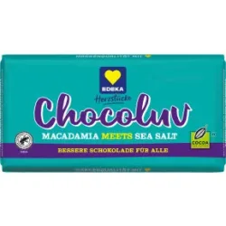 EDEKA Herzstücke Chocoluv Macadamia Meersalz Vollmilch 150g