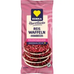 EDEKA Herzstücke Reiswaffel dunkle Schokolade mit Himbeerstücken 4ST 64G