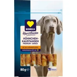 EDEKA Herzstücke Hühnchen Kaustangen für Hund 80G