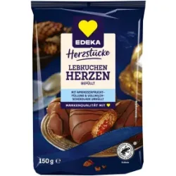 EDEKA Herzstücke Lebkuchen Herzen gefüllt Vollmilch 150G