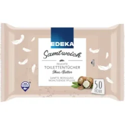 EDEKA Samtweich Feuchtes Toilettenpapier mit Shea Butter 50ST